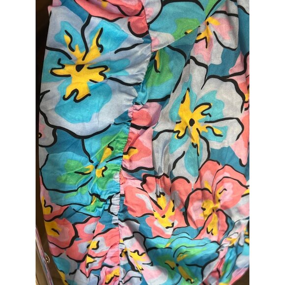 For Love & Lemons Yasmin Mini Dress Monet Floral Bamboo New Size Small - Picture 10 of 13